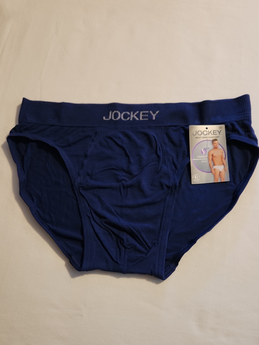 Jockey Men’s Bikini - Deep Blue. XXL . Form Fit Model Bikini. NWT.